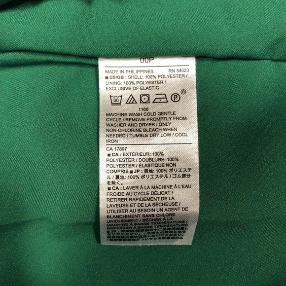 NWT Banana Republic Women’s Asymmetrical Fit & Flare Floral Green Dress 00P - Picture 9 of 9